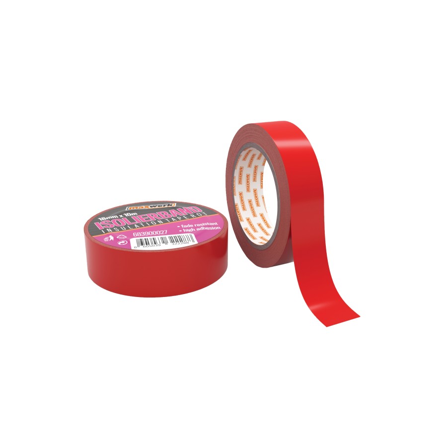 Изолир, црвен (18mm x 10m) Maxwerk - image 1