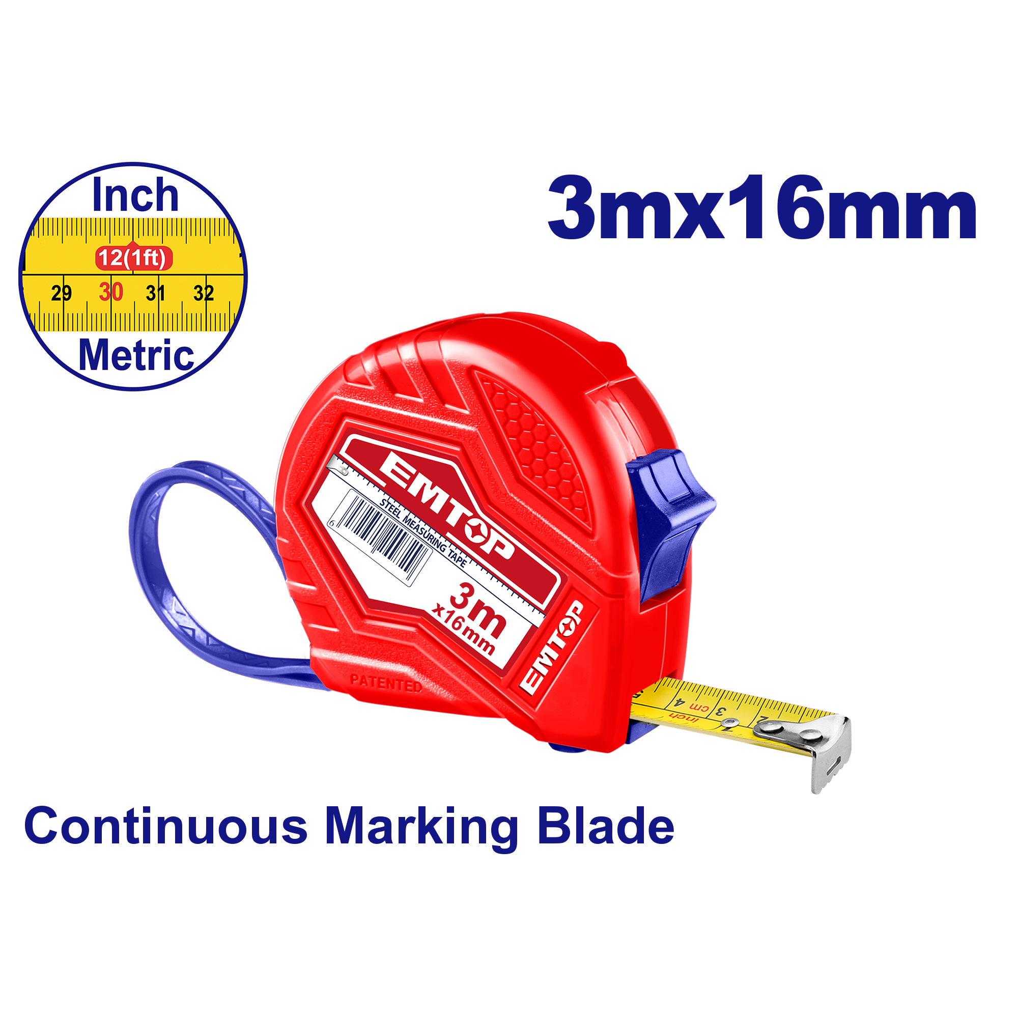 Метро 3m х 16mm EMTP13101 Emtop - image 1