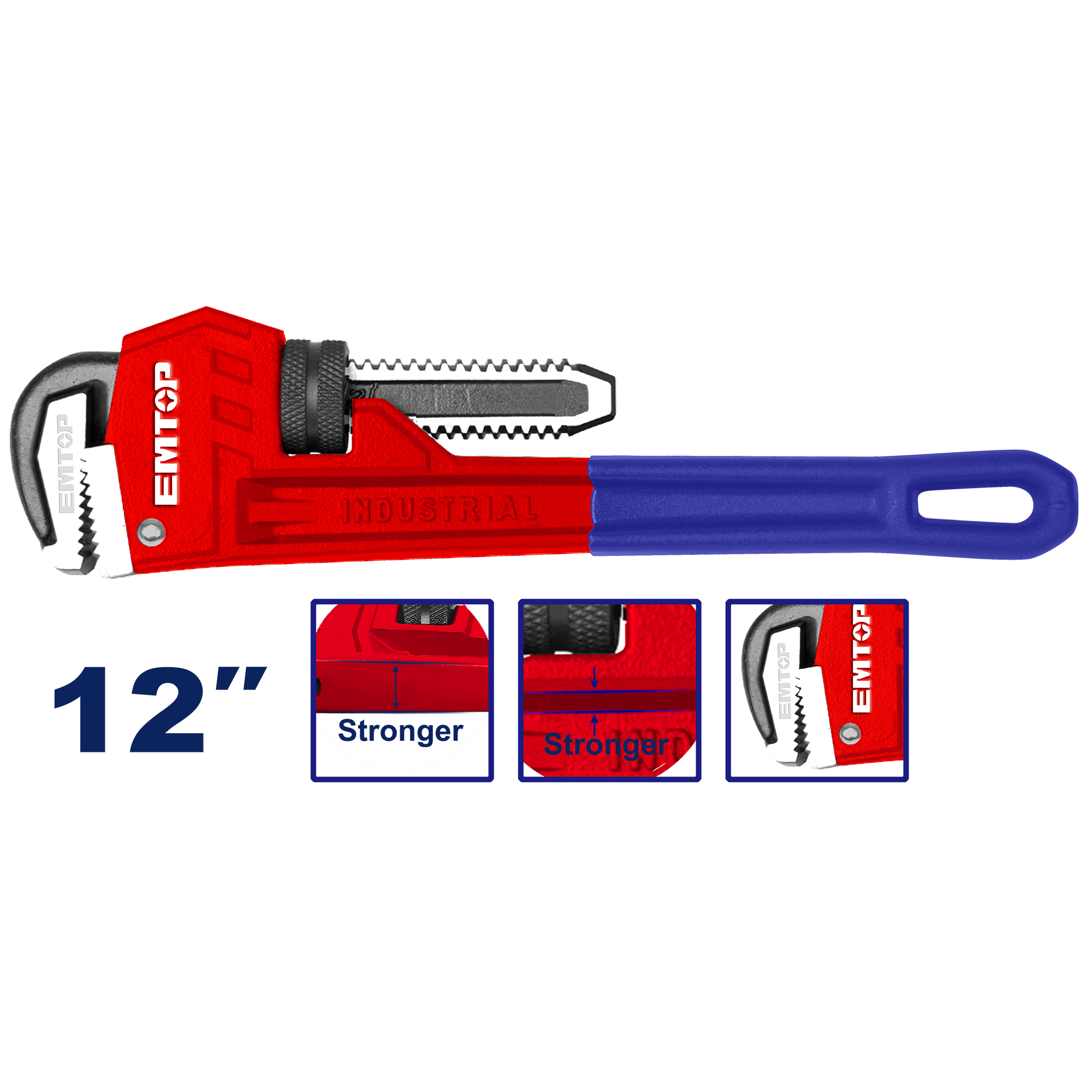 Клуч за цевки 12“ 300мм EPWH1201 Emtop - image 1