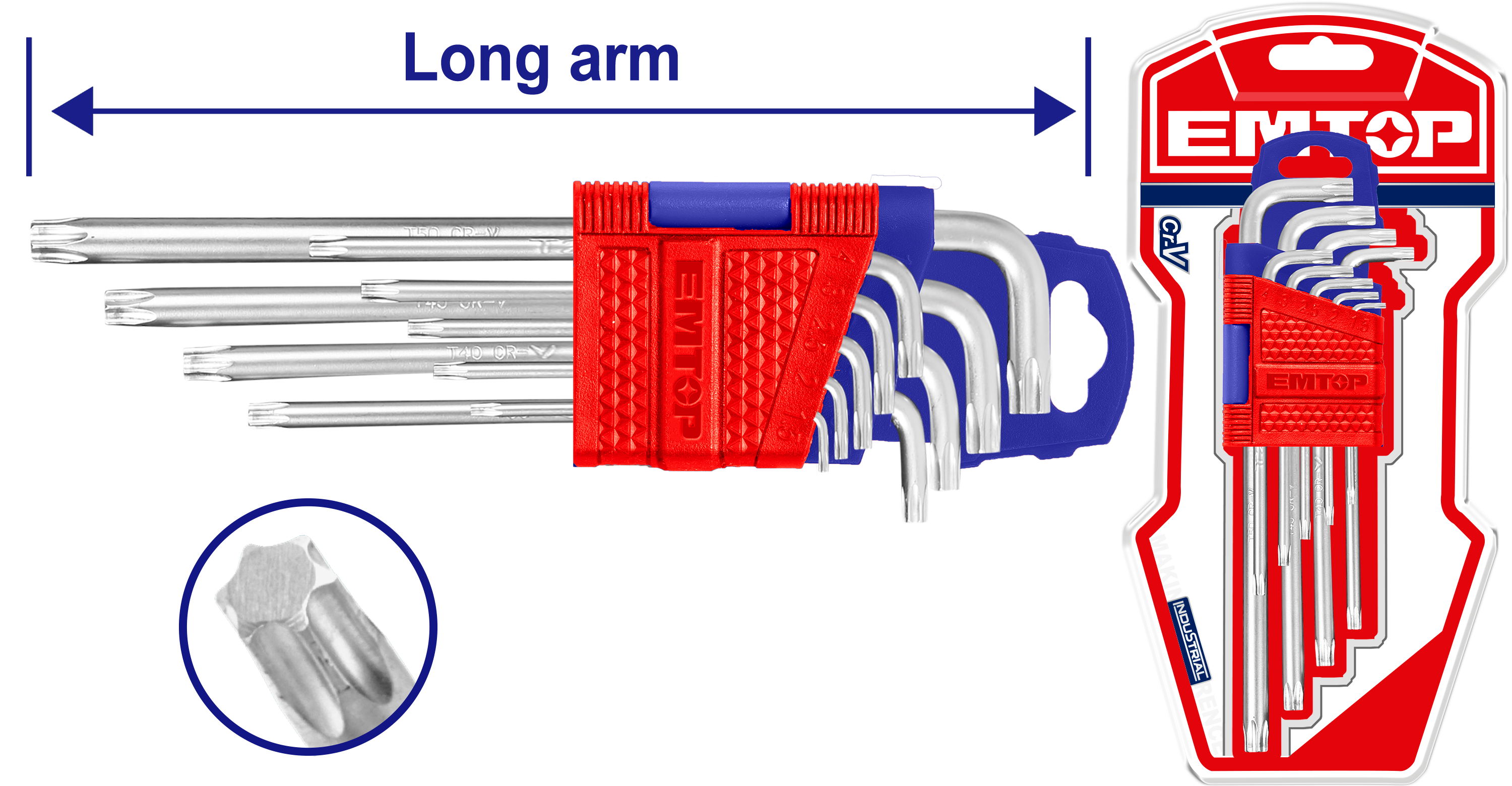 Сет од 9 парчиња torx клучеви EHKY3091 Еmtop - image 1