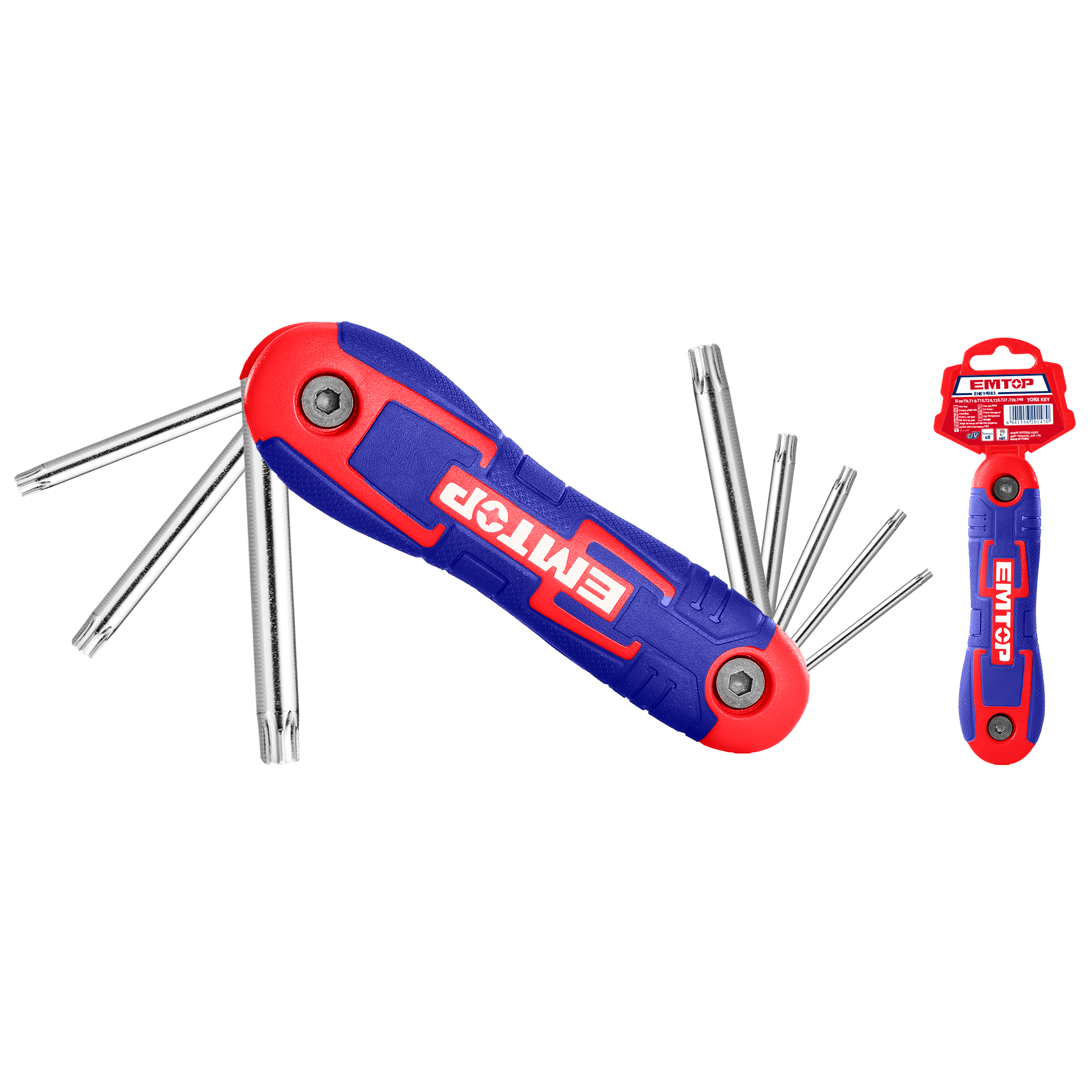 Комплет од 8 torx клучеви EHKY4083 Emtop - image 1
