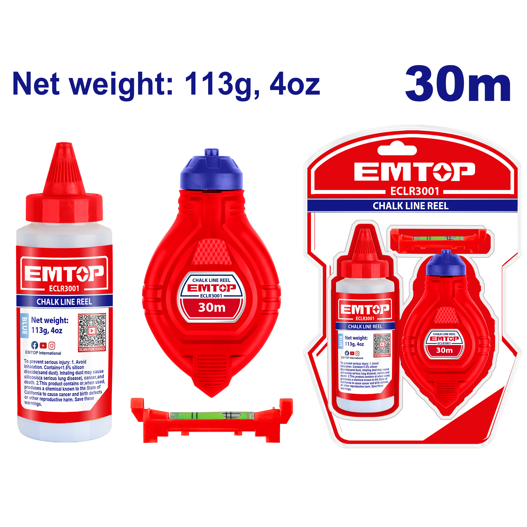 Комплет за обележување со креда ECLR3001 Emtop - image 1