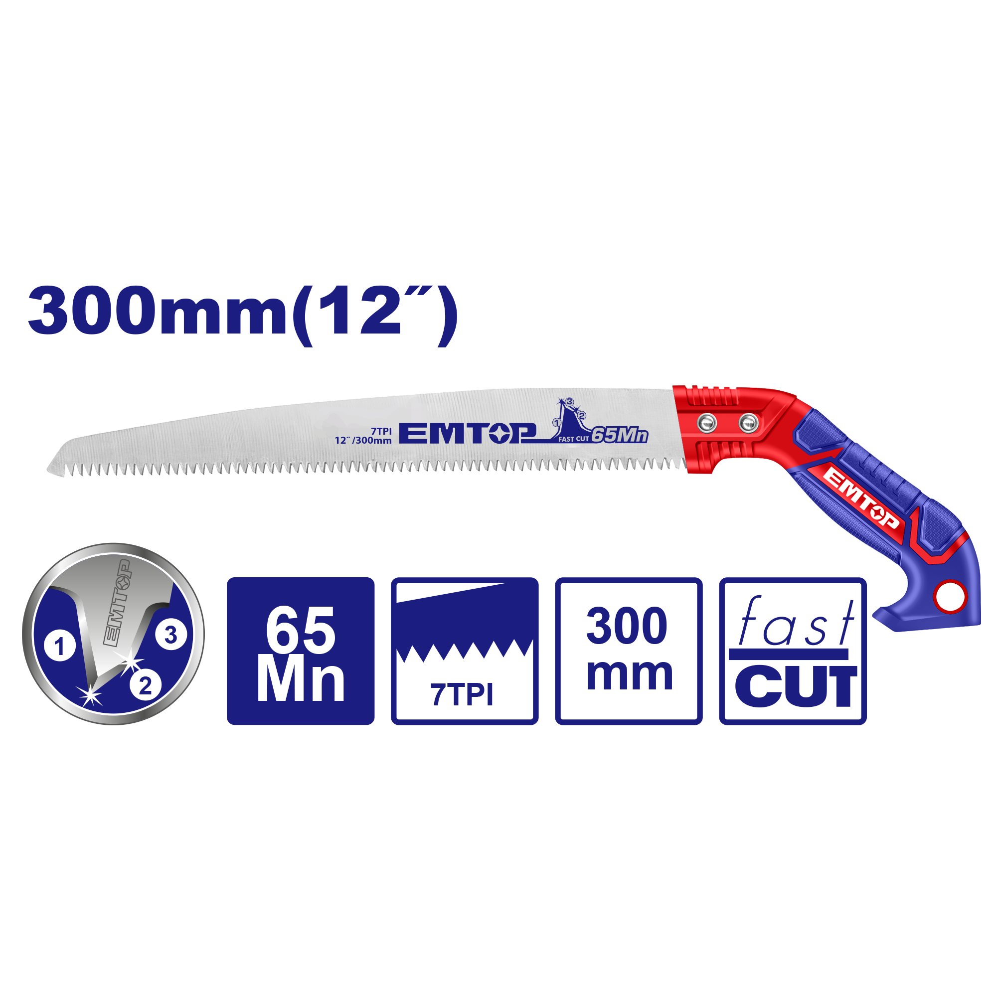 Рачна пила 300мм 7TPI EHASP3001 Emtop - image 1