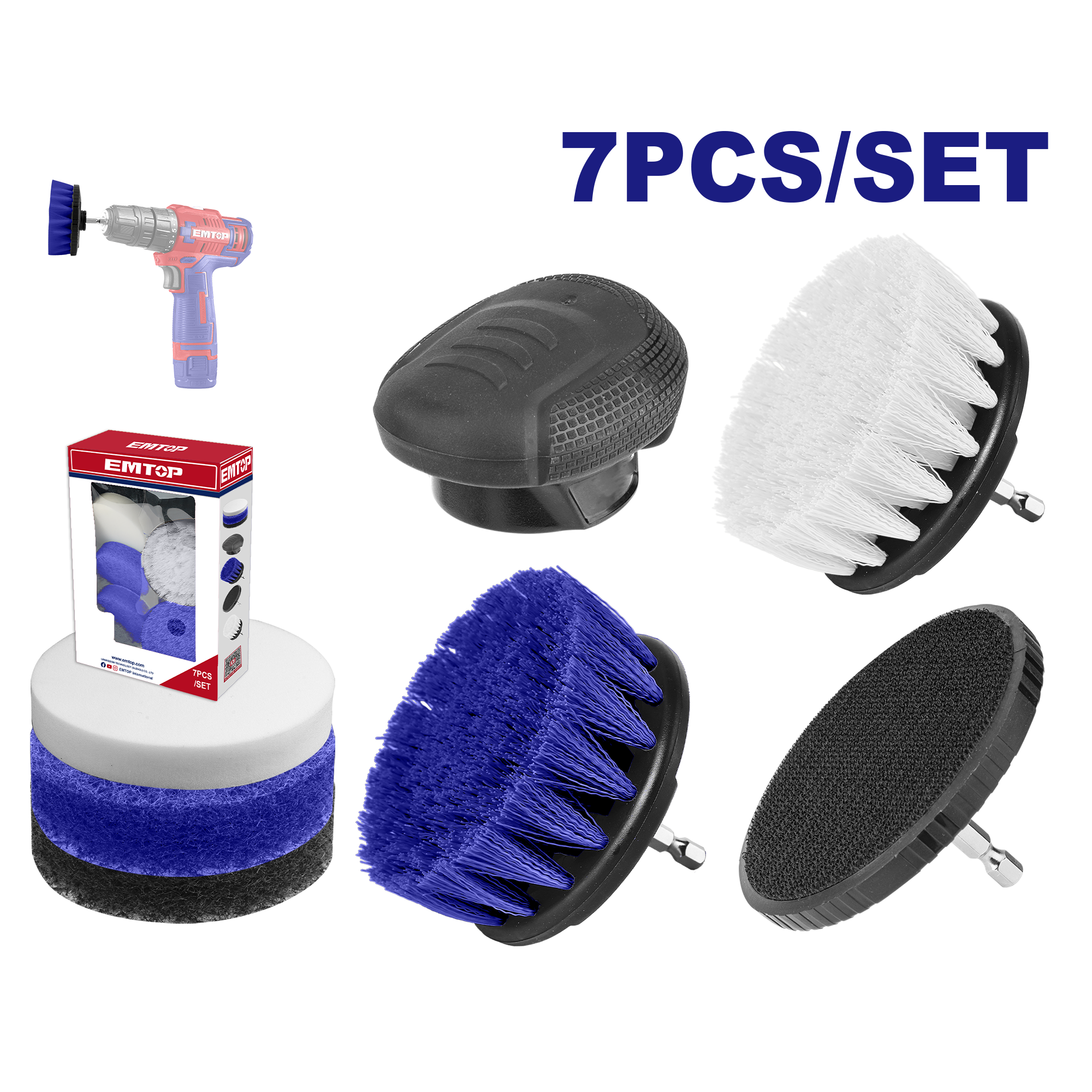 Сет од 7 парчиња за чистење ECB0701 Emtop - image 1