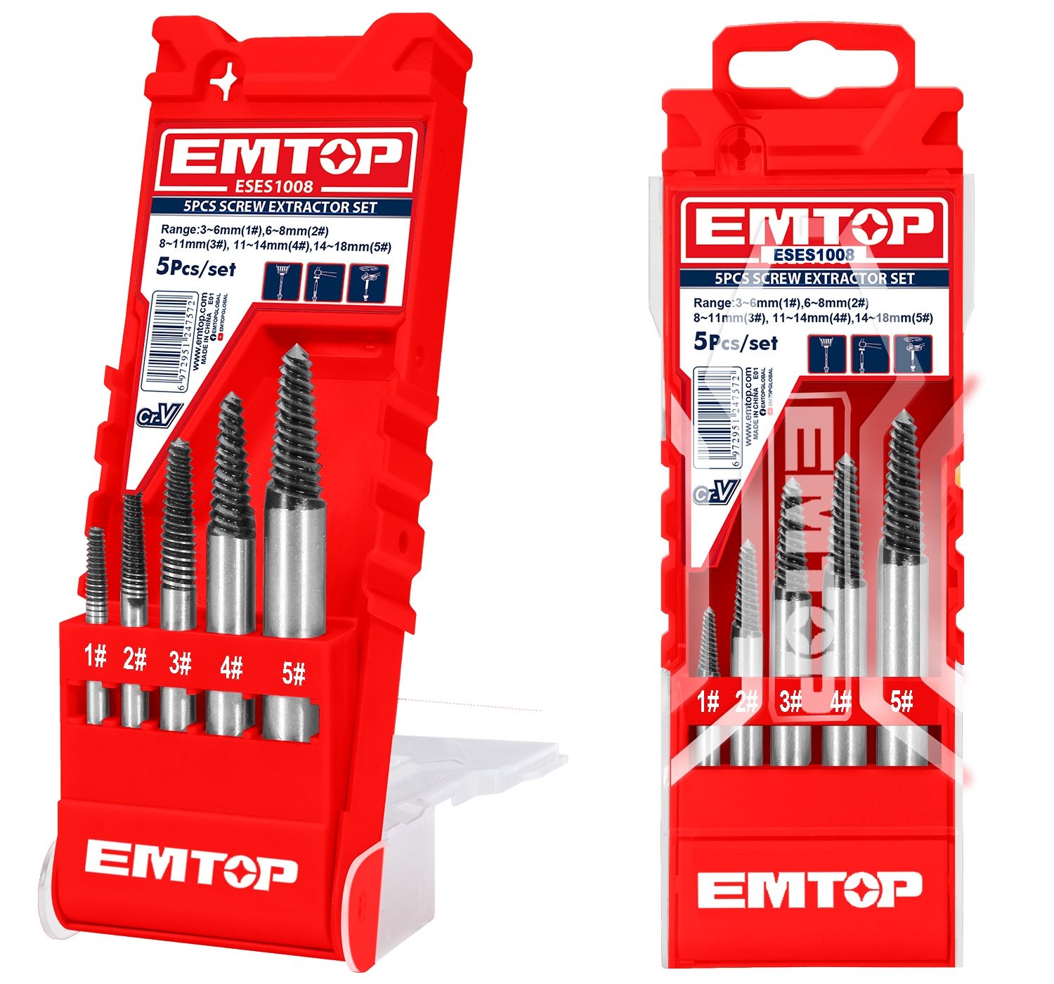 Комплет од 5 одвртувачи ESES1008 Emtop - image 1