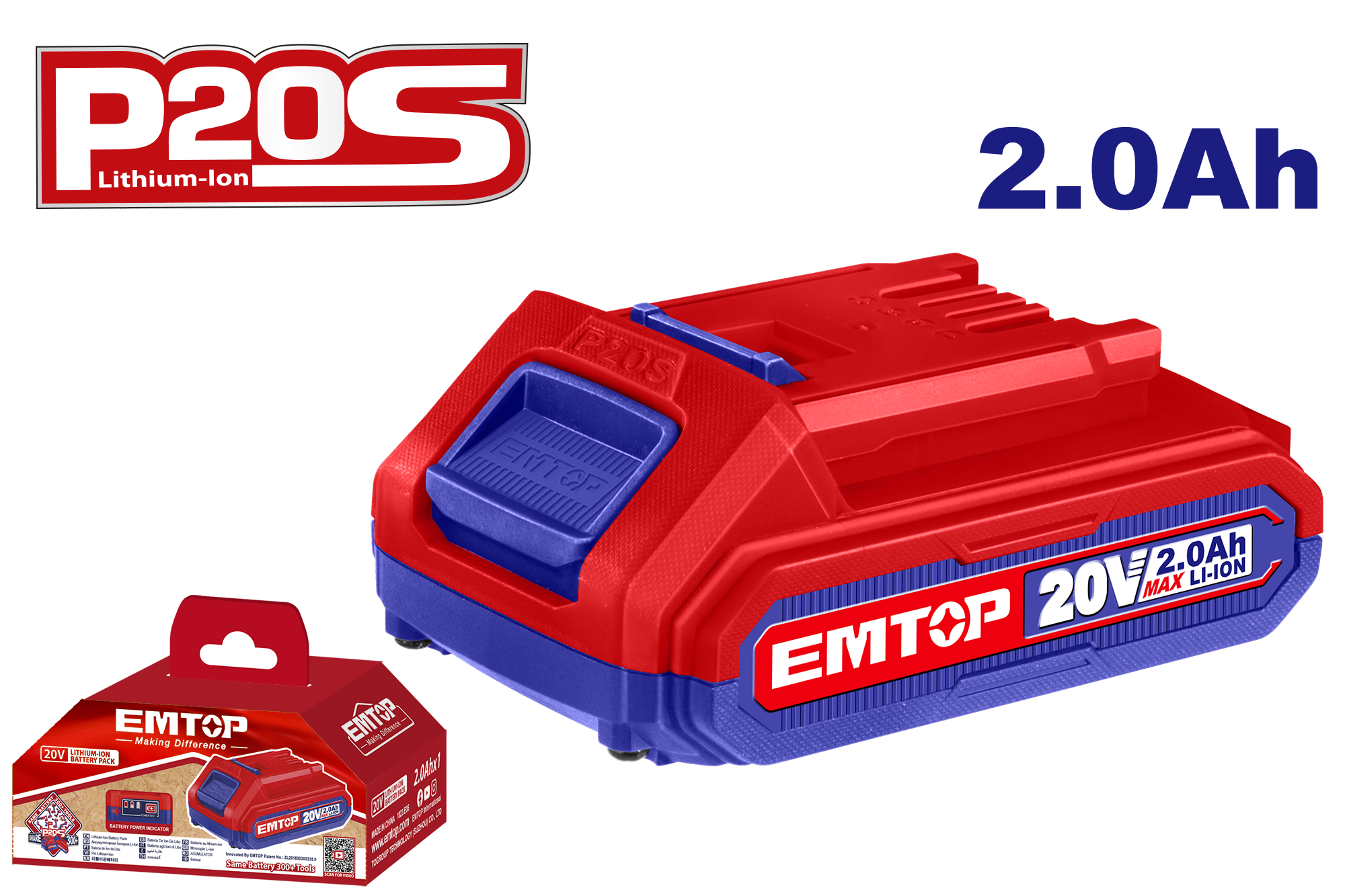 Батерија 20V 2Ah EBPK20011 Emtop - image 1