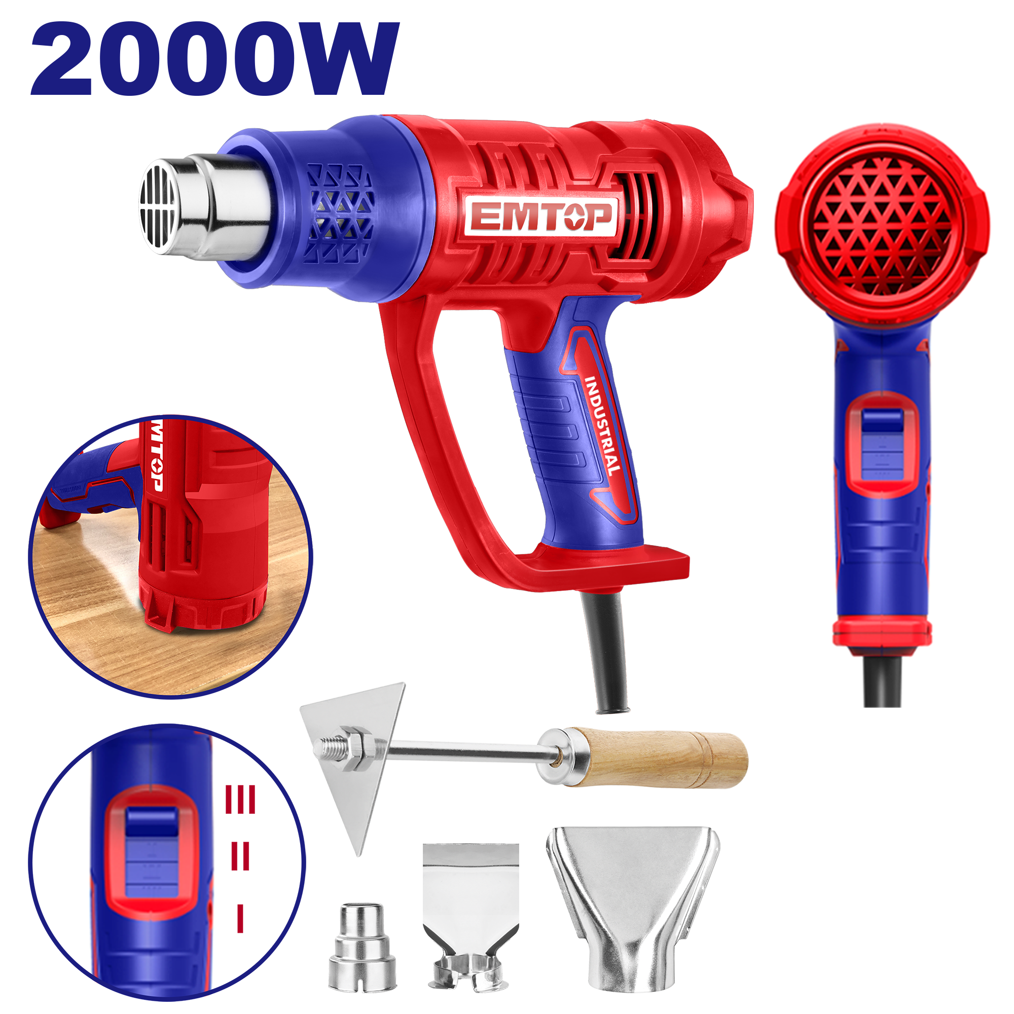 Фен за жежок воздух 2000W EHGN20078 Emtop - image 1