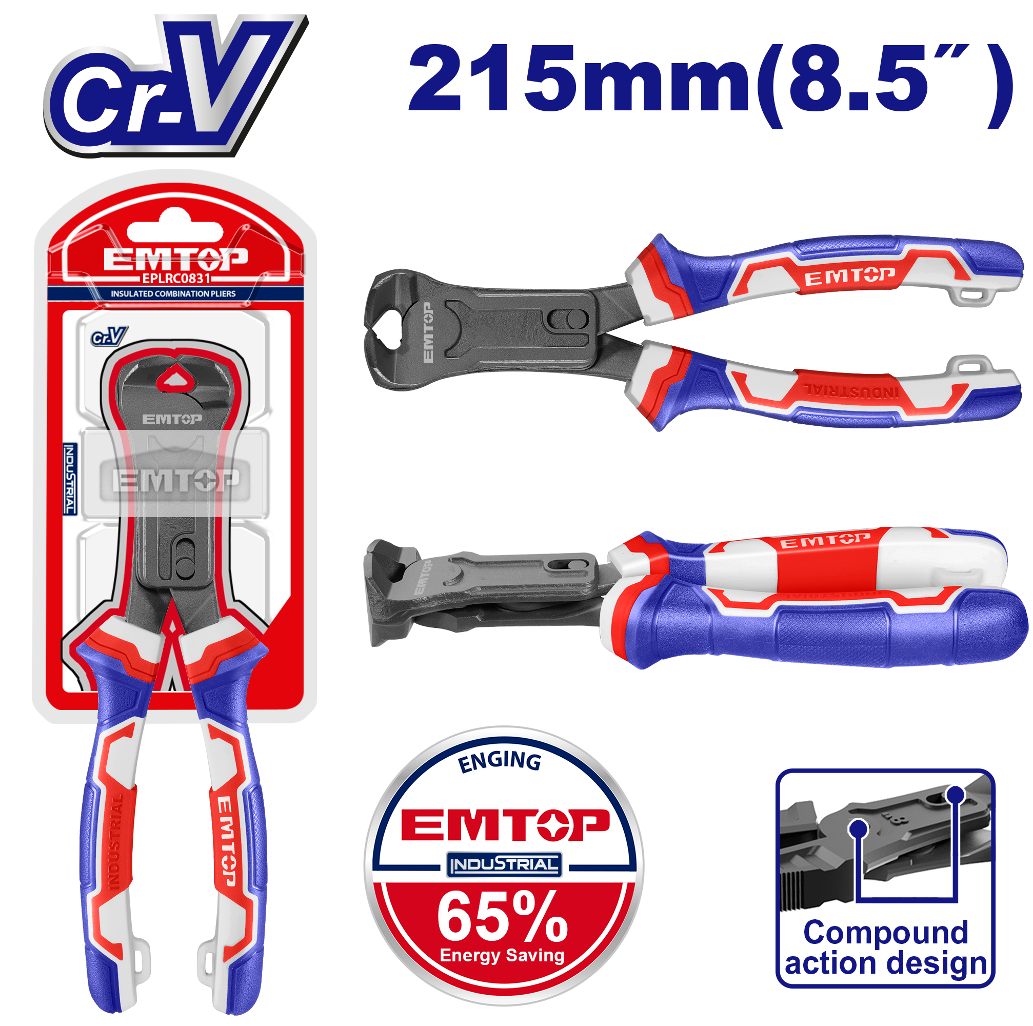 Дијагонална клешта секач 215мм EPLRCE0851 Emtop - image 1