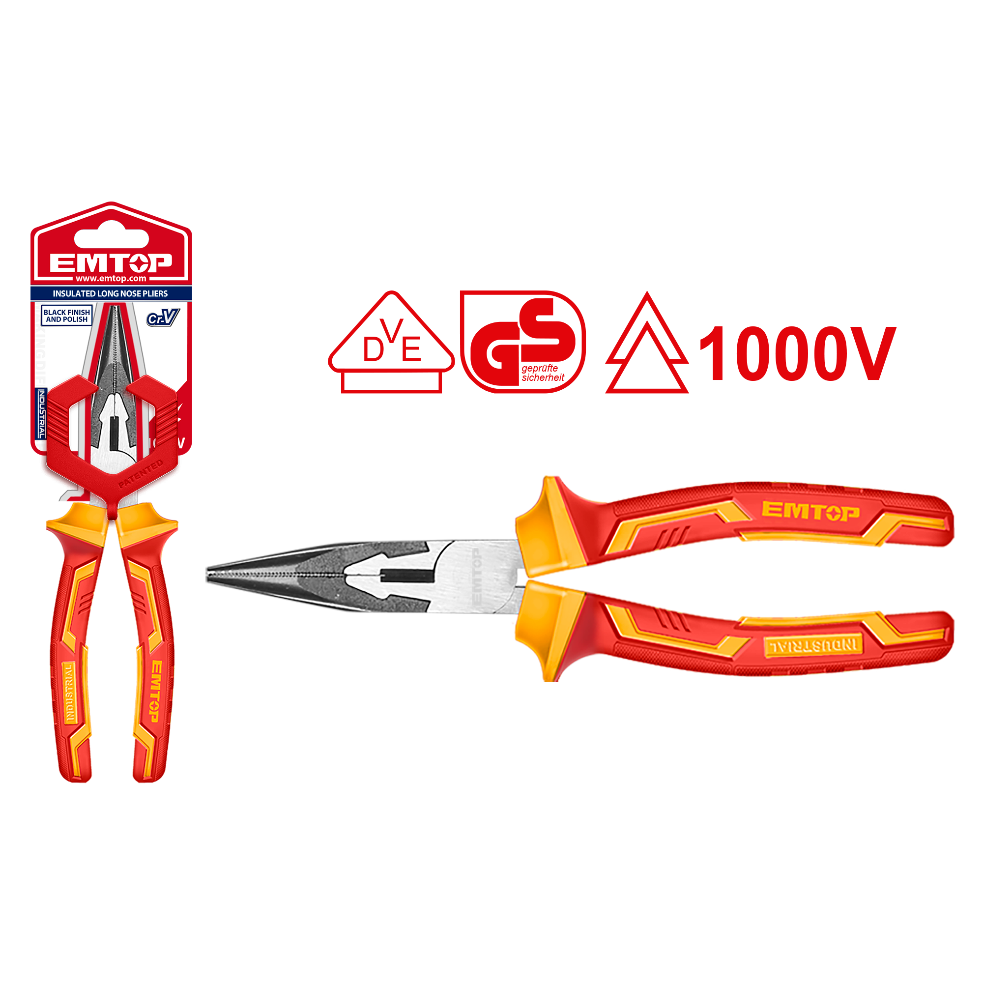 Електричарска долга клешта 160мм EPLRL0631 Emtop - image 1