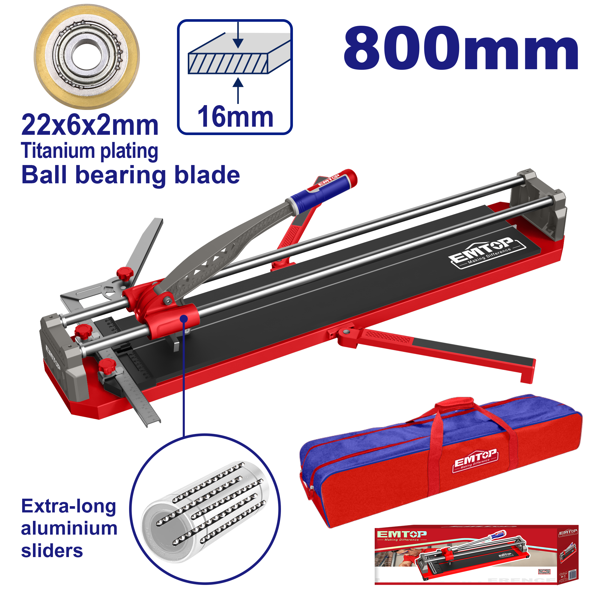 Секач на плочки 800мм ETCR8006 Emtop - image 1