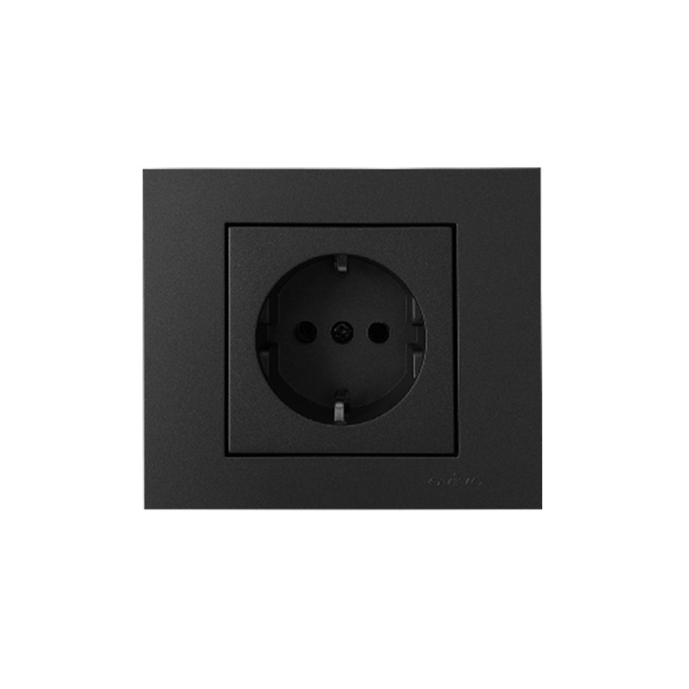 Штекер шуко OVIVO Metallic Black 400-217 - image 1