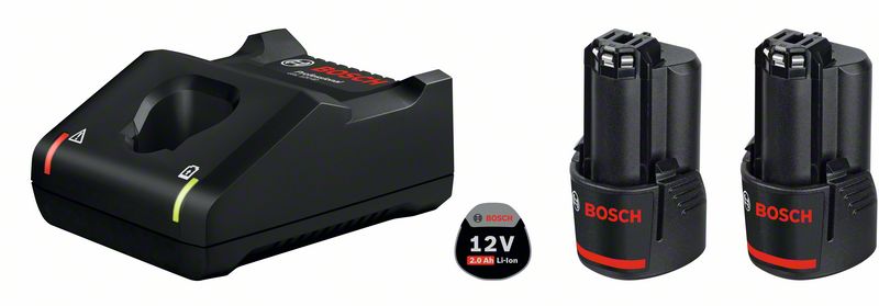 Полнач и Батерии Bosch GAL 12V-40 + 2x GBA 12V 3.0Ah - image 1