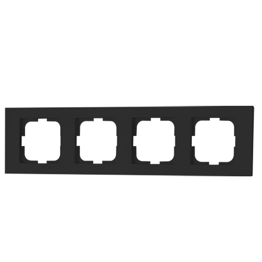 Рамка 4-ка Grano Metallic Black 400-228 Ovivo - image 1