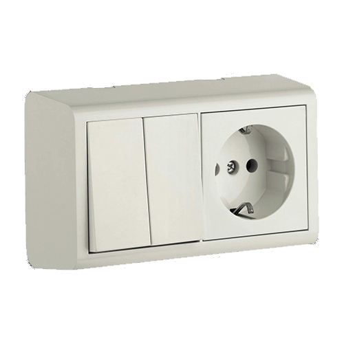 Прекидач сериски + штек ОГ Nivo 402-912 Ovivo - image 1
