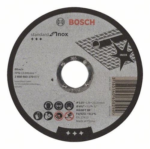 Камен за метал Bosch 115x1.6 inox - image 1