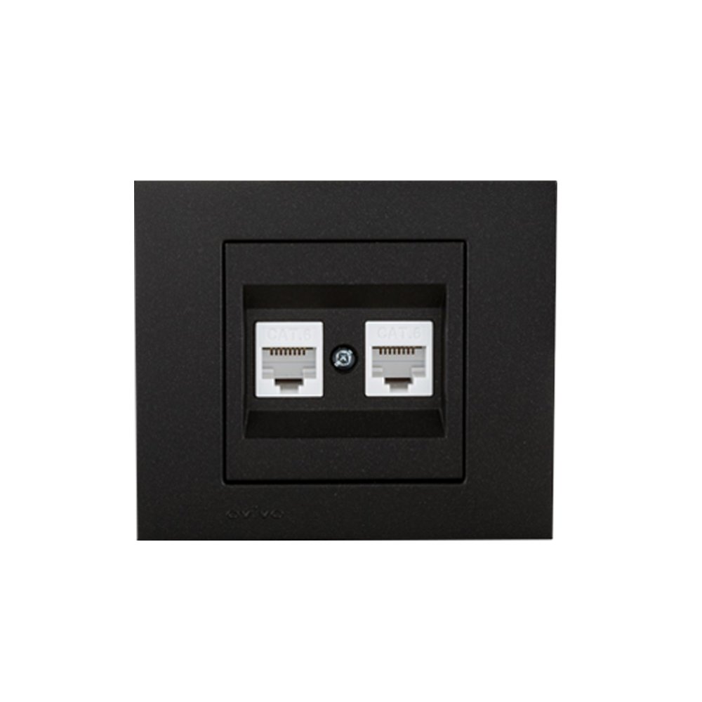 Штекер интернет 2-ка OVIVO Metallic Black 400-230 - image 1