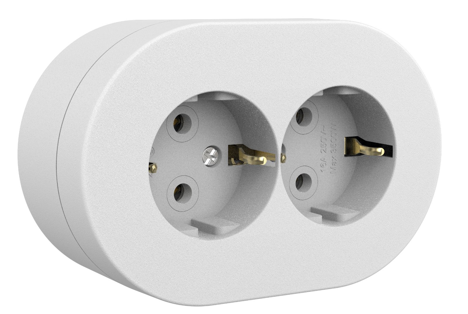 ОГ Штекер Шуко дупли бел IP54 OVIVO xOne 406-907 - image 1