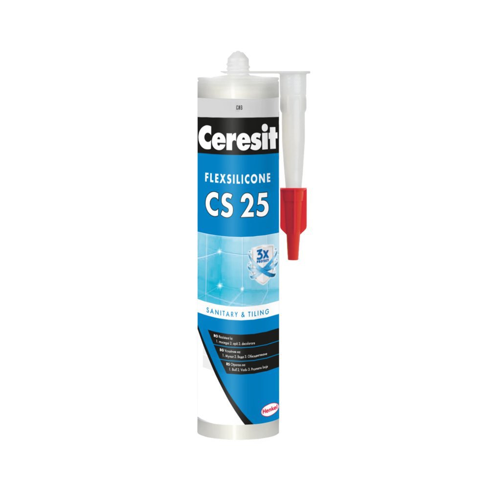 Силикон санитарен сив Ceresit CS 25 - image 1