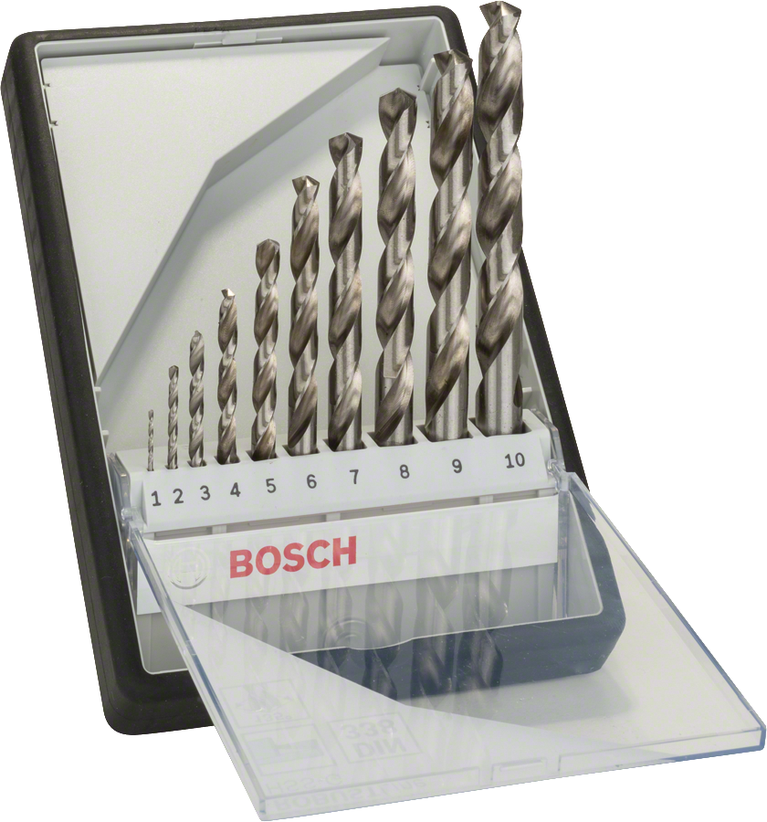 Сет 10 бургии за метал HSS-G Bosch - image 1
