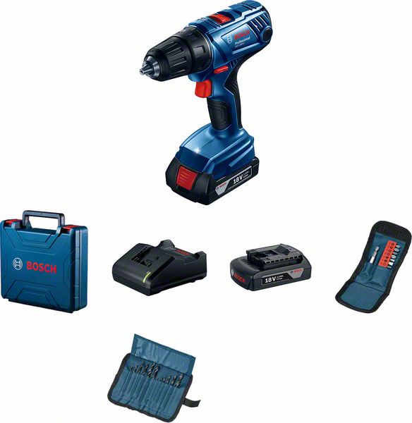 Батериска штрафилица BOSCH GSR 180 LI + сет прибор 23 дела - image 1
