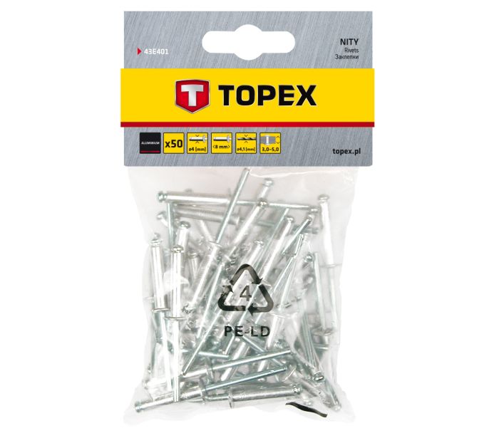 Поп нитни (4 x 8 mm, 50п.) Topex - image 1