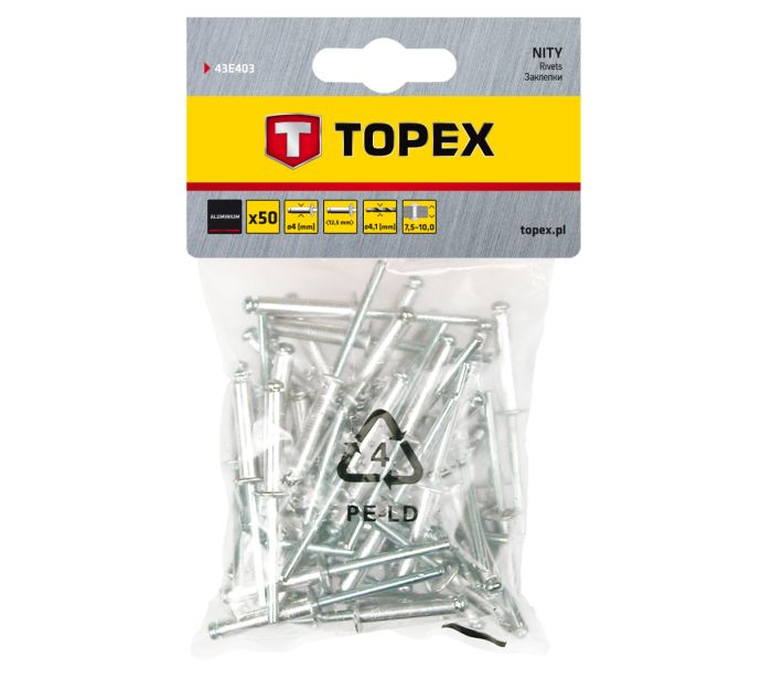 Поп нитни (4 x 12.5 mm, 50п.) Topex - image 1