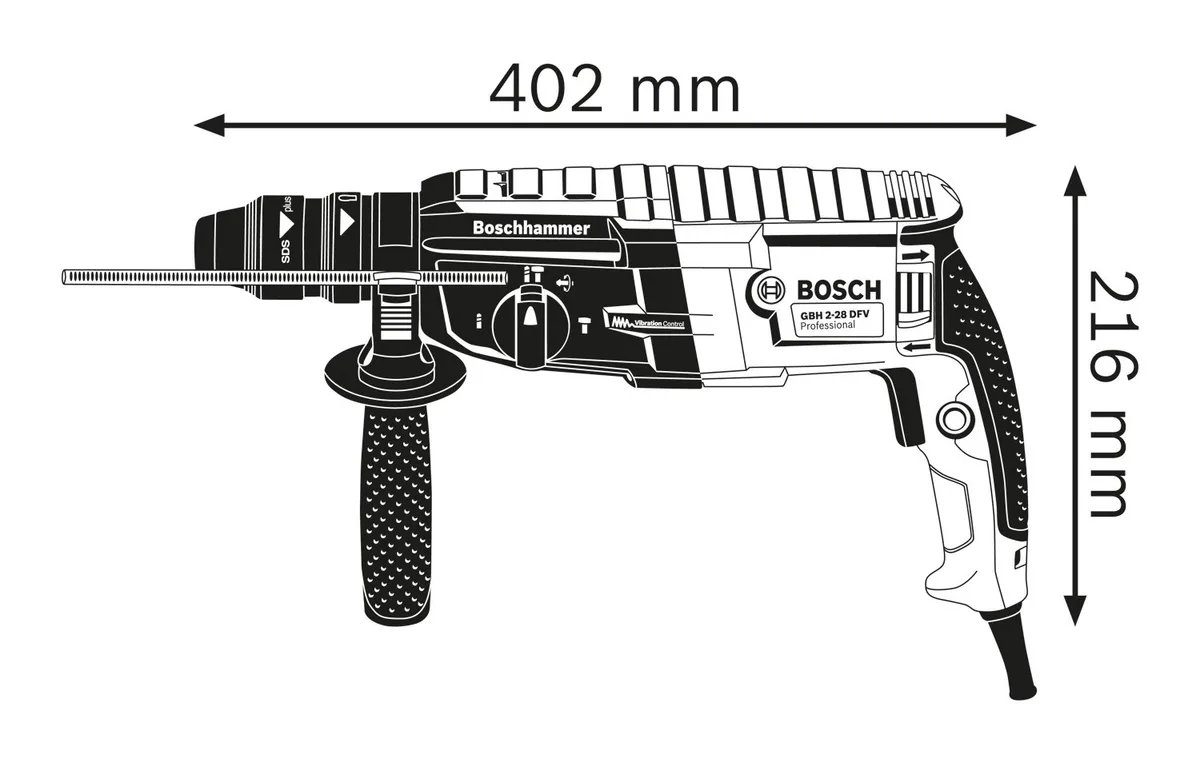 Хилта Bosch GBH 2-28 F електро-пнеуматски СДС прихват