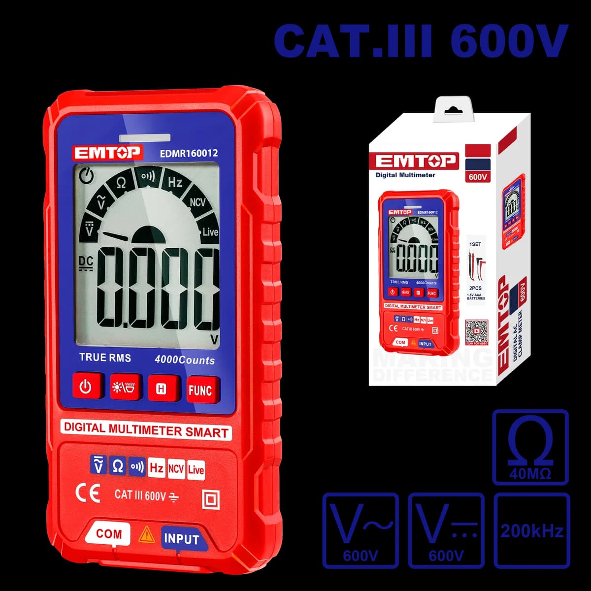 Дигитален мултиметар EDMR160012 Emtop