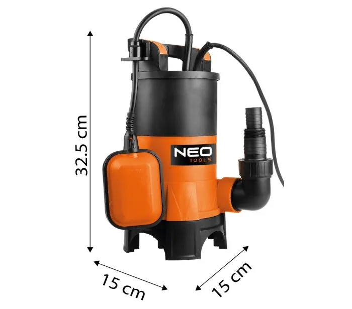 Потопна пумпа за нечиста вода (400 W, 8 000 l/h) Neo Tools